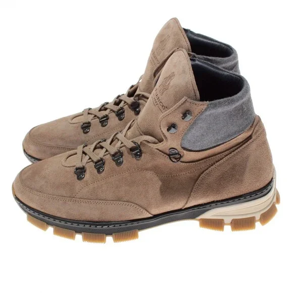 Di Bianco NWB Livigno Suede Hiking Boots Size 43.5 US 10.5 Fontanella Oslo Brown